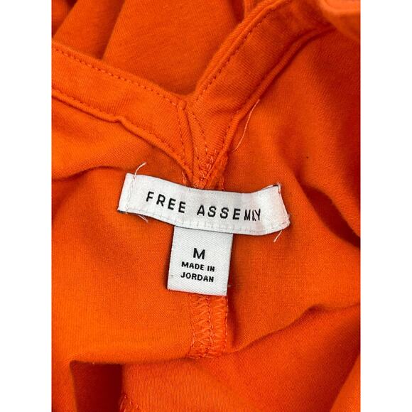 Free Assembly Orange Short Sleeve Tie Back Blouse Women's Size Medium - Picture 8 of 8